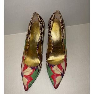Nine West floral heels